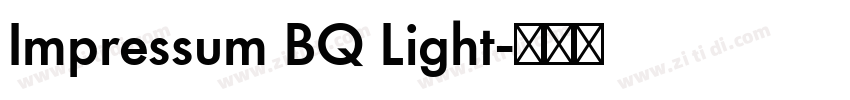 Impressum BQ Light字体转换